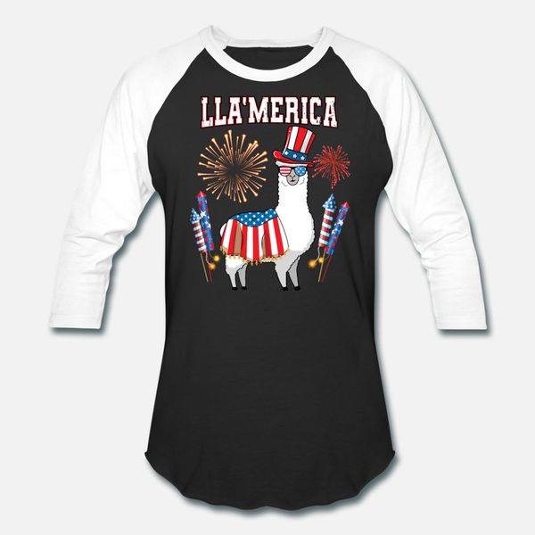 

llama firecracker llamerica merica 4 июля т рубашка мужчины печать хлопок размер s-3xl охладиться сыпучим юмор весна прохладной рубашки