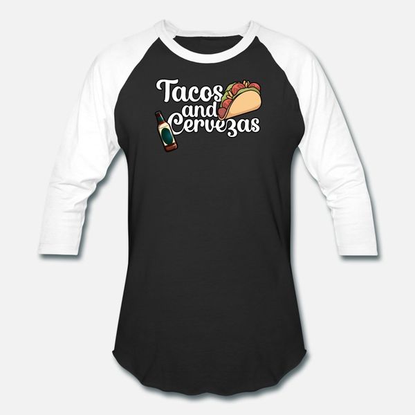 

tacos and cervezas t shirt men print 100% cotton o-neck natural loose funny casual spring autumn original shirt