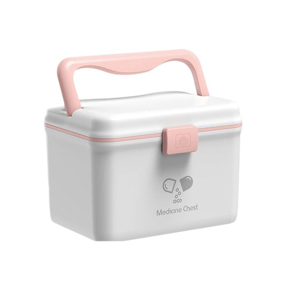 

storage case emergency plastic double layer drawer medical box home with handle