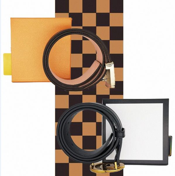 

belts women's belts men's belts new classic business casual retro fashion trend jeans snake big gold buckle smooth buckle gift box, Black;brown