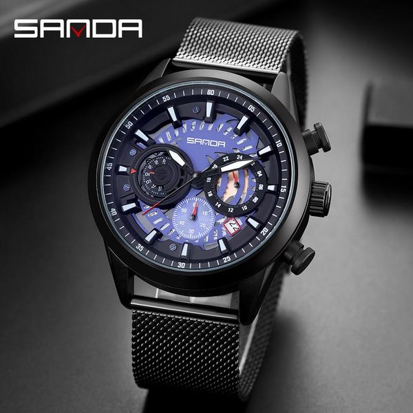 

2020 men watch new sapphire waterproof business sports watch high-end gentleman luminous simple watch birthday gift 5010, Slivery;brown