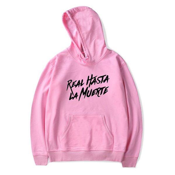 

new real hasta la muerte pink hoodies men/women casual hip hop hoodie sweatshirt spring autumn male/ladies kpop hoodies 2019 top, Black
