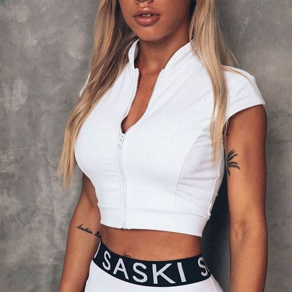 

gym clothing sport women breathable yoga bra woman comfortable fitness sports jogging running white zipper 2021, White;black