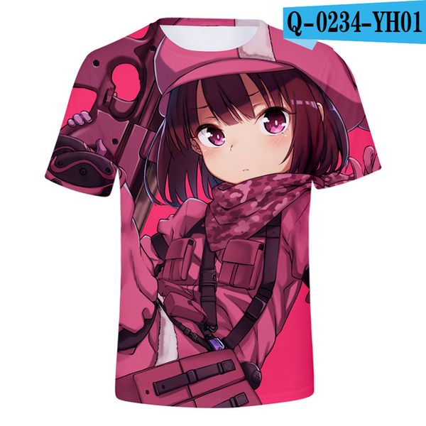 

new anime sword art online yuki asuna cartoon cosplay costume men&women 3d print shirts humor harajuku kawaii men clothing