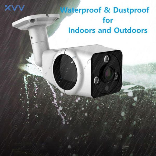 

camcorders xiaovv b2 hd 1080p v380 app waterproof ip camera h.265 ir night vision motion detection home security wifi baby monitor
