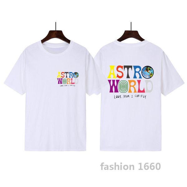 

20ss men travis scott t shirt cactus back skateboard mens tshirt women street casual tshirt fashion street hip-hop dyeing style a1, White;black