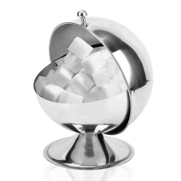

home seasoning bottle stainless steel spherical container with rotatable lid