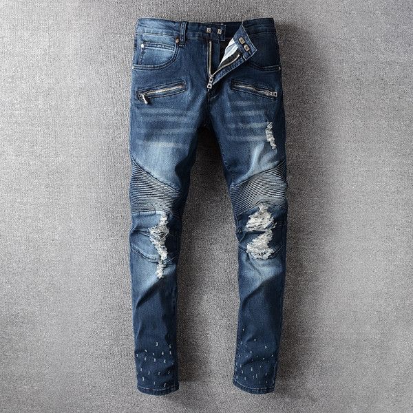

men's 2020 luxury designer jeans tight classic diesel car famous brand jeans good quality new arrivals mens slim fit jeans, Blue
