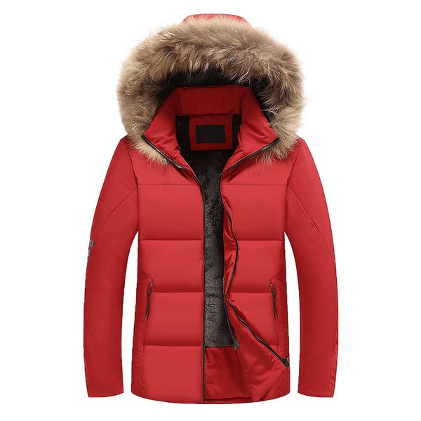 

2020 new thick warm hooded winter jacket man, Black