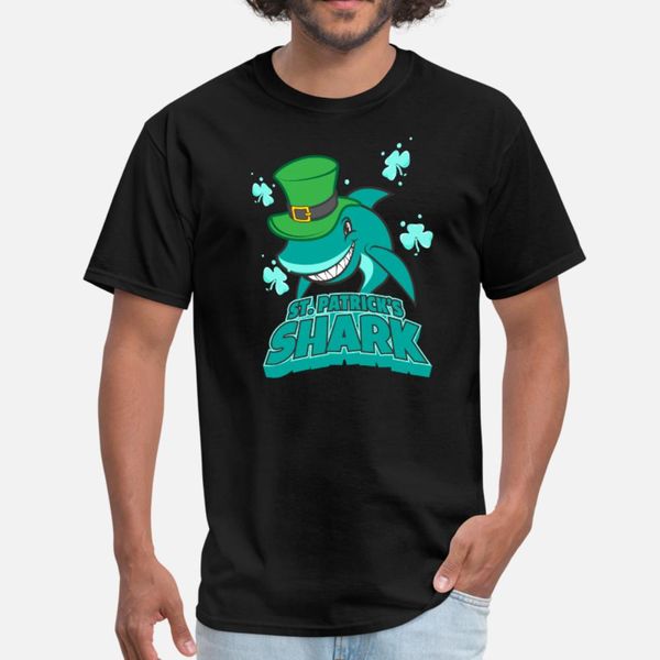 

день тенниски мужчину character 100% хлопок святого патрика акулы святого патрик o шея основной твердая graphic смешные повседневная весна о