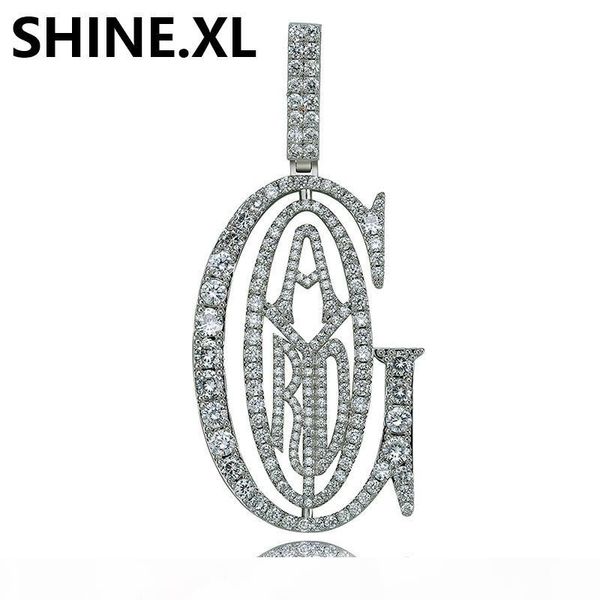 

luxury designer jewelry women charm necklace iced out zircon letter goaryd pendant necklace mens hip hop jewelry, Silver