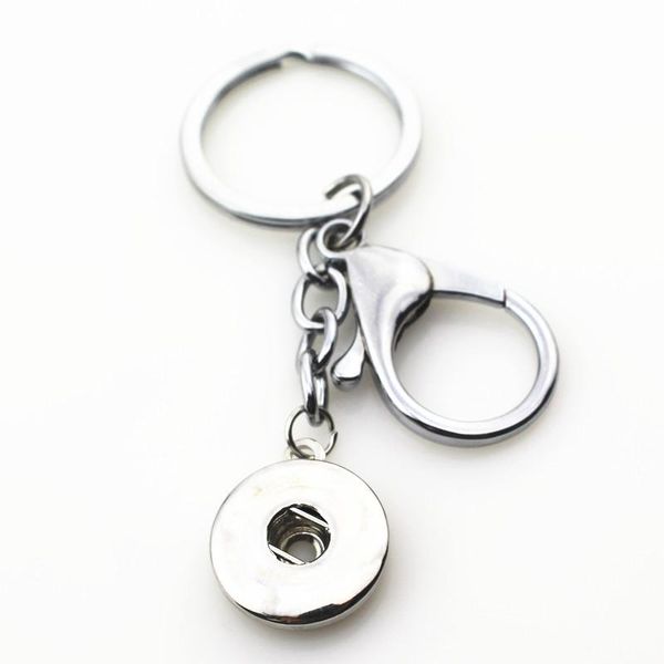 

10pcs/lot wholesale lobster clasp snap keychains keyring fit 18mm diy ginger snaps button jewelry charm bag pendant key ring, Slivery;golden