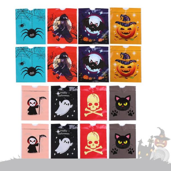 

40pcs drawstring plastic halloween candy bag trick or treat bags (random style