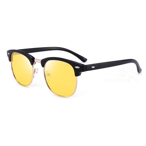 

mincl/2020 custom made night vision polarized sunglasses men round frame myopic polarized sunglasses uv400 with box fml, White;black