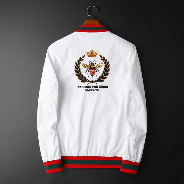 

new fashion jacket men's winter and autumn slim fit men's designer clothes solid color embroidery men's designer jacket jacke, Black;brown