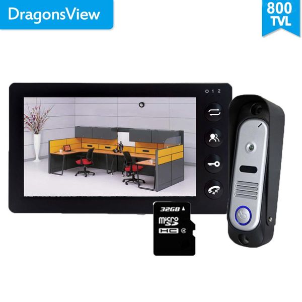 

video door phones dragonsview 7 inch intercom phone doorbell c recording function