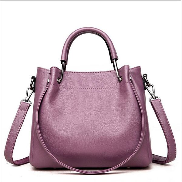 

women handbag shoulder bags 2020 new fashion retro pu bucket bag zip hard crossbody bag