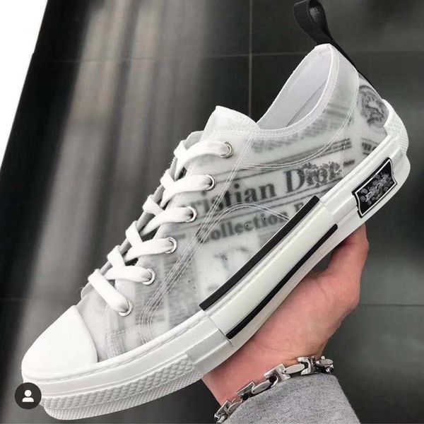 

2020 og dÃ¬Ã²r cÃ²nversÃ¨ homme kÃ ws newsprint b23 oblique bee embroidery for men women triple s designer casual shoes, Black