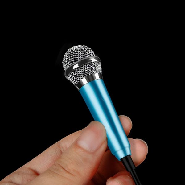 

cgjxsportable mini metal microphone 3 .5mm jack studio wired microphone for mobile phone pc lapkaraoke christmas gift