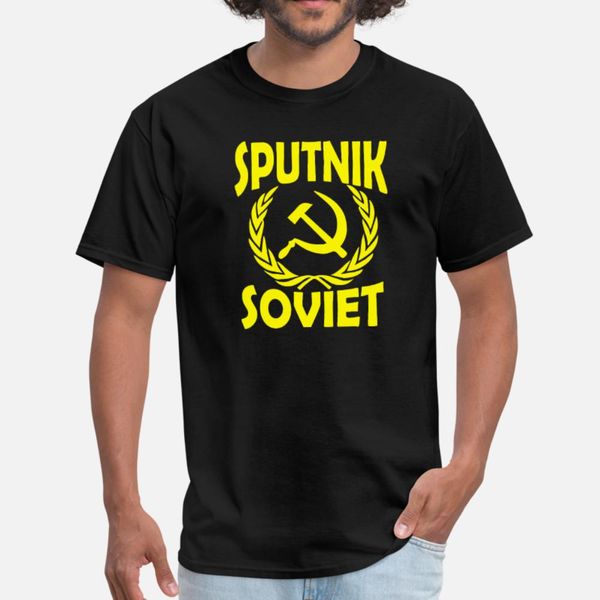 

sputnik soviet t shirt men custom tee shirt o neck natural cute casual summer style trend shirt