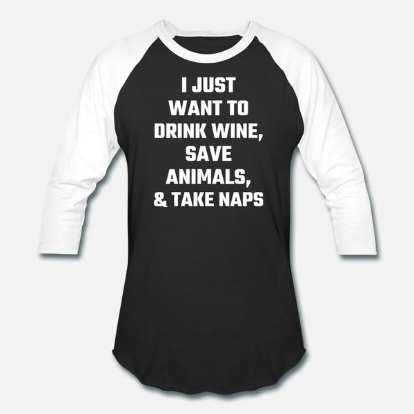 

nap i just want to drink wine save animals a t shirt men printed short sleeve round neck gents graphic comical summer slim shirt