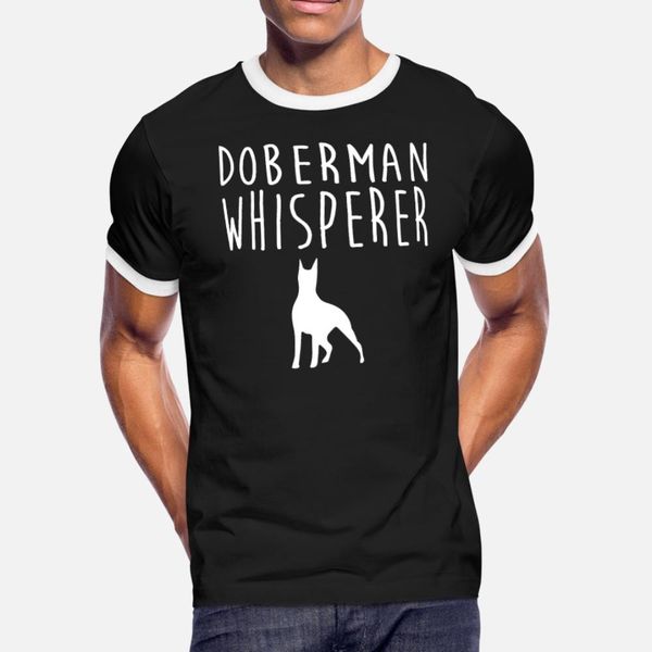 

doberman t shirt men knitted 100% cotton size s-3xl male fit authentic spring autumn trend shirt