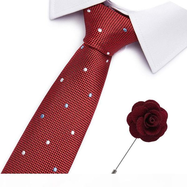 

50 style necktie men silk necktie wedding party ties polyester woven dot fashion mens business brooch shirt accessories, Black;gray