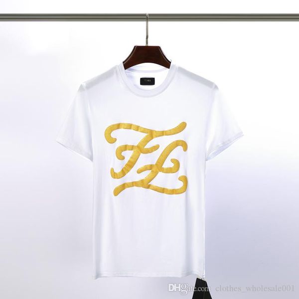 

2020fw mens женщин дизайнер футболки luxury fen майка падения мужчины street letter printed простой 3d tee tops обувь сумка джинсы 03, White;black