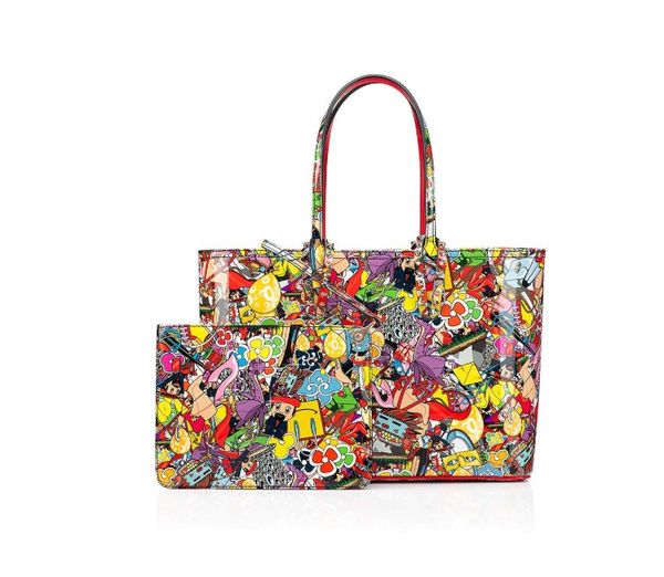 

new clprinting designer women fashion totes composite handbag famous shoulder bags genuine leather purse shoulder bags 2pic/set