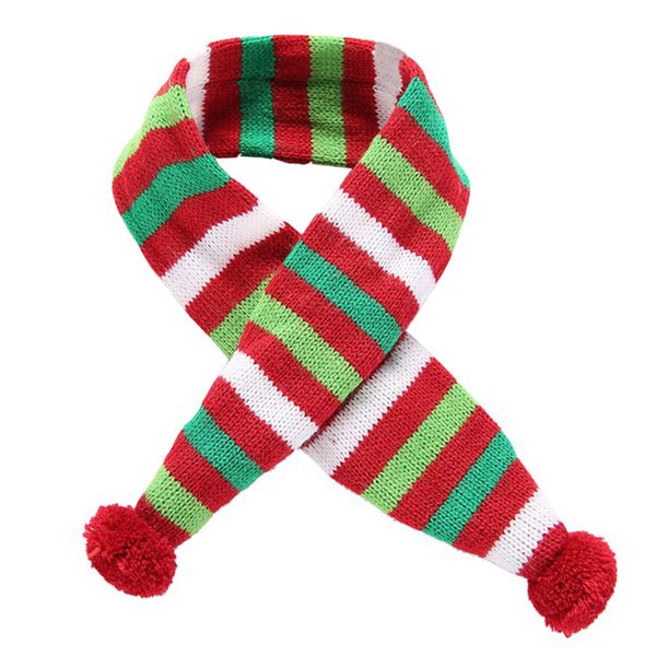 

christmas supplies pet accessories cute festival striped winter warm dog scarf