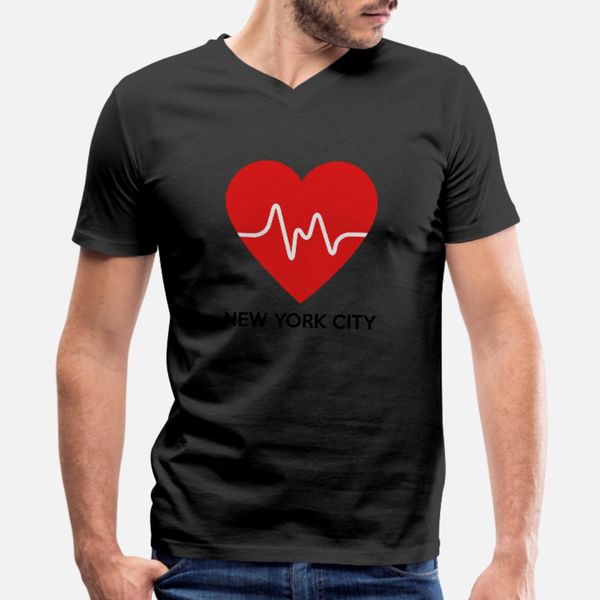 

heart new york city t shirt men design 100% cotton crew neck unique cute funny casual spring autumn standard shirt