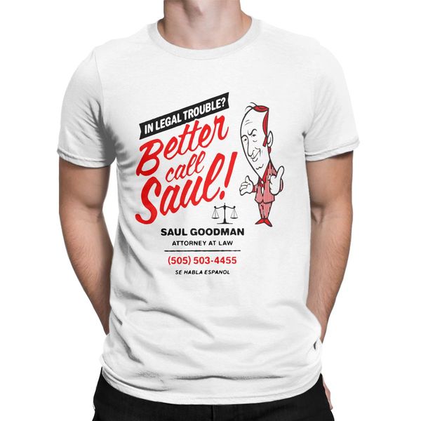 

better call saul t shirt men's 100% cotton funny t-shirts crewneck saul goodman tees short sleeve clothing gift idea