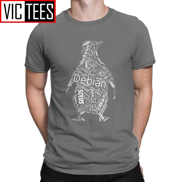 

linux foss community t-shirt men fedora ubuntu penguin humorous cotton tshirt wholesale camisas hombre
