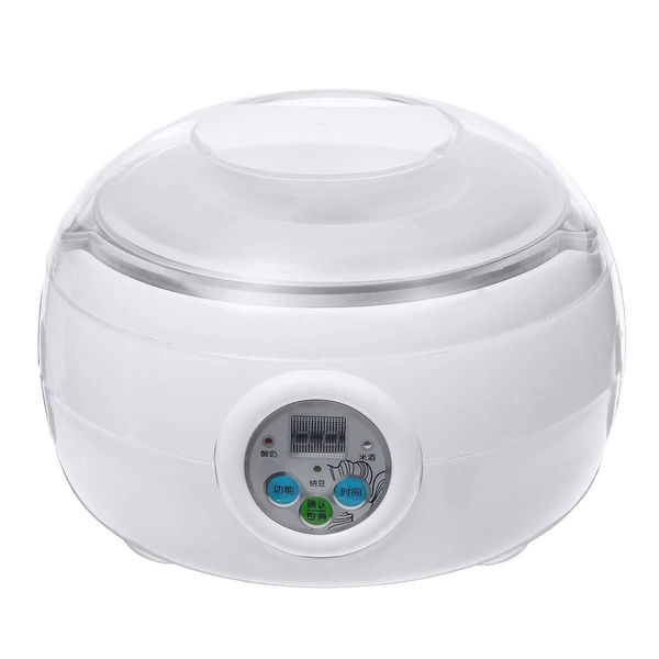 

cgjxs1 .5l 220v 15w white electric automatic yoghurt maker rice wine natto cuisine container yogurt maker kitchen appliance 14x21cm t190619