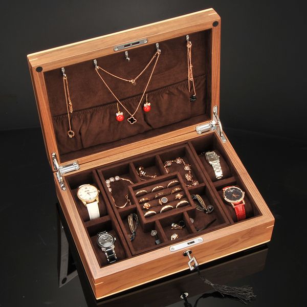

4 slots fashion men home wooden watch box luxury watch display box for men watches 200911-21, Black;blue