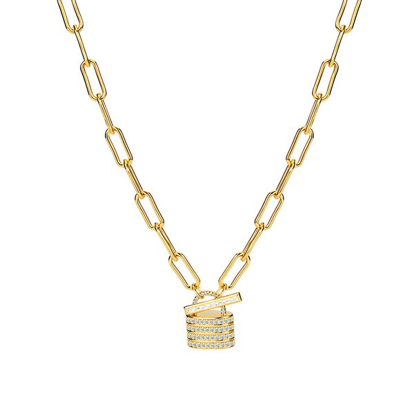 

2pcs fashion lock shape pendant necklace metal lock pendant necklace, Silver