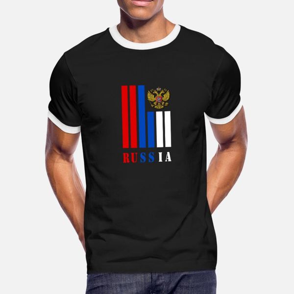 

russia beams with coat of arms and national colors t shirt men designer cotton size s-3xl novelty sunlight basic summer pictures shirt