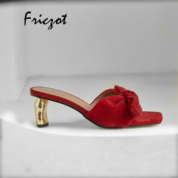 

fericzot peep toe bow low heel suede women shoes mules style sandals summer fashion casual slippers comfort, Black