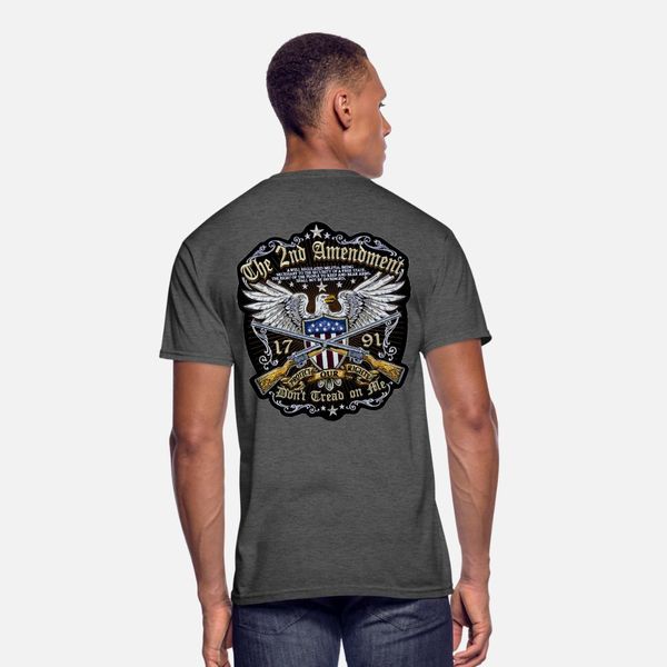

2nd amendment t shirt men loose cotton round neck letter loose fashion spring trend