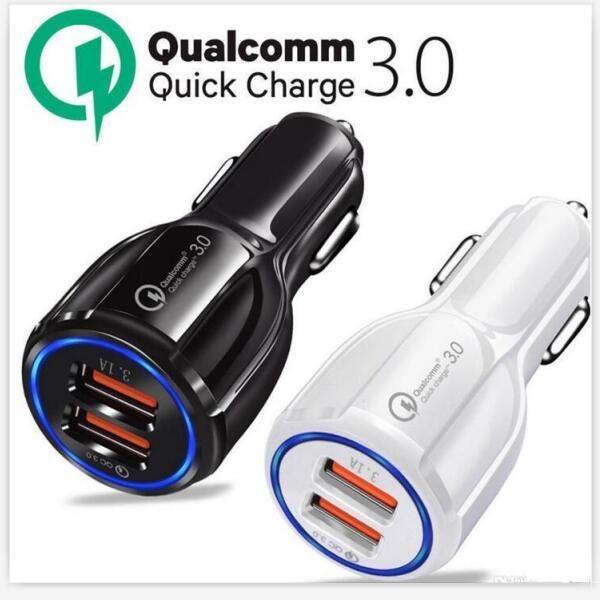 

cgjxsqc 3 .0 certified quick charge dual 2 usb port fast car charger charging 36w accessory car adapter for mobile phone 50pcs