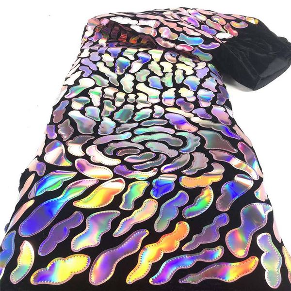 

green african french tulle lace fabric 2020 lace nigerian sequence net lace material for women dress ash078, Black;white