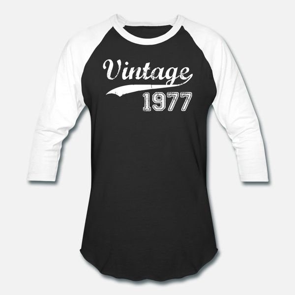 

1977 t shirt men create short sleeve plus size 3xl costume cute funny summer original shirt, White;black