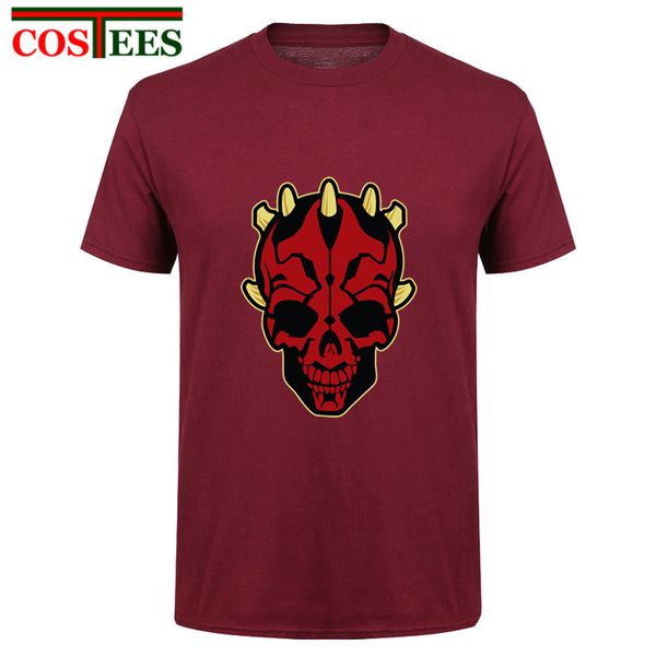 

horror halloween tee skull maul t shirt men novelty design death mask of maul t-shirt homme 2018 new summer season man tee shirt