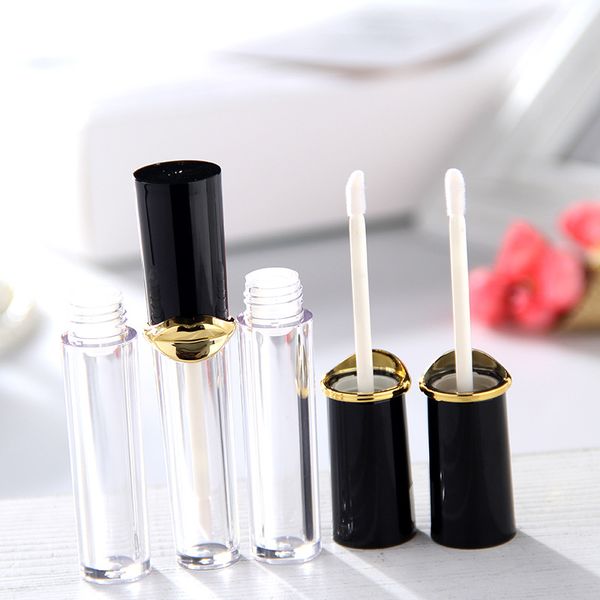 

storage bottles & jars gold big mouth lip gloss tube empty clear tint bottle brush container beauty tool mini refillable 20pcs