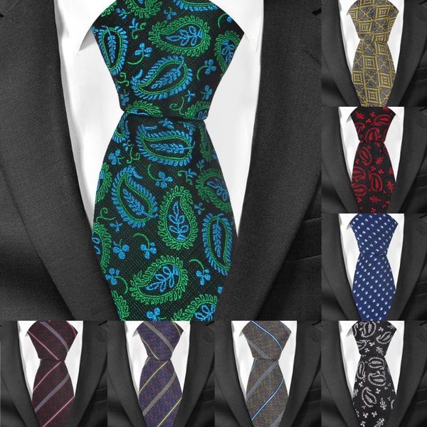

jacquard striped tie for men wome classic plaid neck tie for wedding business suits man plaisley ties mens necktie gravatas, Blue;purple