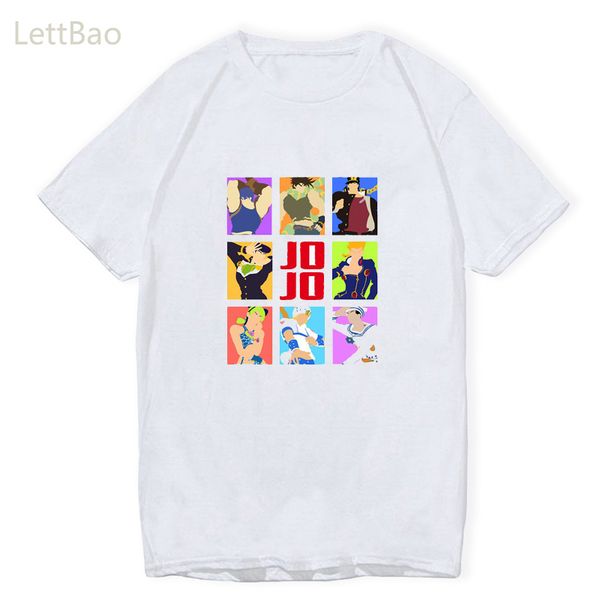

jojos bizarre adventure t shirt мужчины женщины япония аниме kawaii cartoon graphic печать tshirt лето unisex топы tshirt мальчики девочки