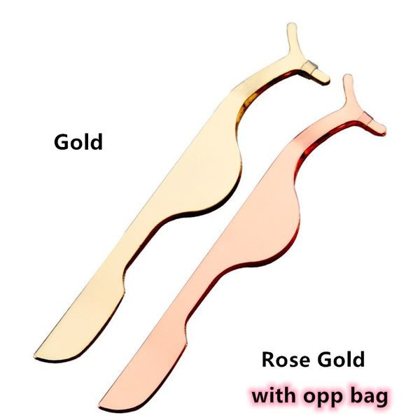 

2 styles false eyelash tweezers applicator eyelash extension curler nipper auxiliary clip clamp makeup tools with opp bag ing