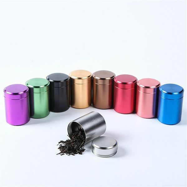 

70ml metal aluminum sealed portable travel caddy airtight smell proof container stash jar 9 colors