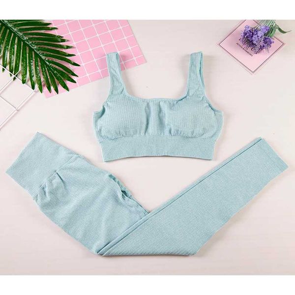 

summer 2020 new yoga clothing women 2 pieces set female sportswear gym wear fitnesss conjunto deportivo mujer, White;red