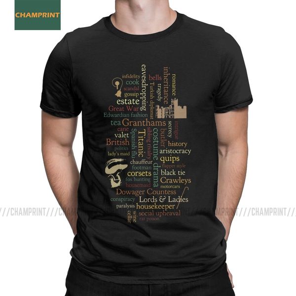 

даунтон аббатство мозаики из слов футболок мужчин чистый хлопка футболка violet кроли вдовствующей мэгги англия лондон смит tee с коротким р